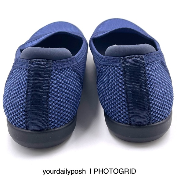 Clarks blue knit Carly Charm washable stretch loafer flats US 6.5 - Picture 7 of 15